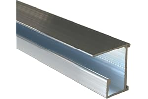 Homewell - Guide in Alluminio da avvitare sotto ripiani per cartelle sospese, Lunghezza 100 cm, 26x28x1000 mm, brut, 1