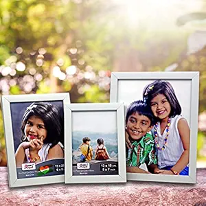 AJANTA ROYAL Set of 3 Photo Frames For Walls Decorations and for Table : A-192C (White)