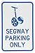 Produktbild PotteLove Aluminium Schild, Legend Designer Segway Parking Only mit Graphic, 45,7 cm Hoch x 30,5 cm Breit, Blau auf weiß