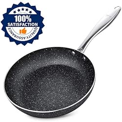 SKY LIGHT Poêle Induction 24 cm avec Coffret Cadeau, Poêle à Frire Antiadhésive en Aluminium, Revêtement Antiadhésif StoneTech, Poignée en Acier Inoxydable, Tous Feux Dont Induction, va au Four