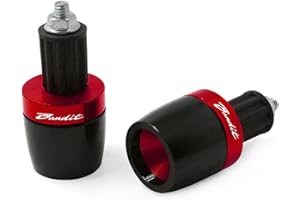 LOTFI 7/8" Poignées de Guidon extrémités Guidon contrepoids Bouchon Bouchon Curseur adapté for Suzuki GSF 250 600 600S 650 650S 650N 1250 Bandit 650S (Size : Red)