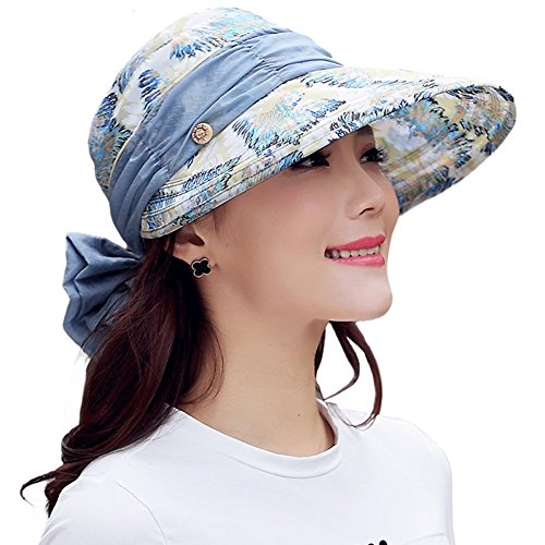 Yimidear® Summer Pliable Chapeau de Soleil Chapeau Femme Casquette de Baseball des Femmes Contre Chapeau UV (Blue Gray)