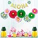 Produktbild Sayala Hawaiian Beach Party Dekoration,Tropischen Sommer Hängende Papierfans,Aloha Glod Garland Bunting Banner Sommer Luau Party Dekoration