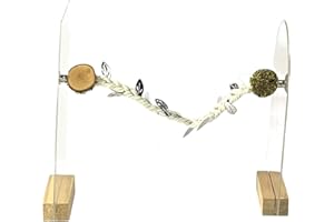 Opus Vita Jumping Spider - Rope bridges with Twine - Spider Enclosure Decor - Professionally made to cleverly attach to your Insect Enclosure White Macrame Rope/Silver Single