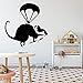 Produktbild Kreative Banksy Mouse Wandkunst Aufkleber Wandaufkleber Für Baby Zimmer Dekoration Wandbilder Wandsticker A7 43 * 44 CM