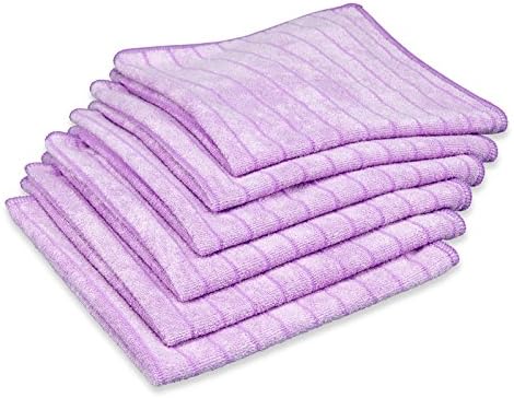 Respekt microfibre towels, about 40 cm x 40 cm purple, set of 6