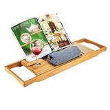 Witasm Badewannenablage Bambus Badewannentablett ausziehbar...