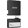 Lexar Professional Go Portable SSD with HUB 2TB, Ultra-Compact, Supports Apple ProRes, Up to 1050MB/s Read and 1000MB/s Write, USB 3.2 Gen 2, IP65 Dust and Water Resistant, for iPhone 15/16, Black