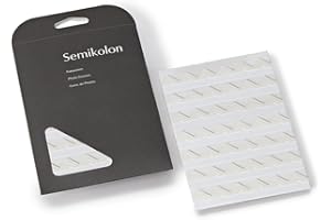 ‎SEMIKOLON Semikolon 353599 Fotoecken 252 Stück selbstklebend – Vorratspack, Klebepads für Fotobuch & Fotoalbum – Elfenbein chamois