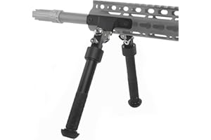 BRAVOVSKI Tactical MLOK Zweibein 6,5 bis 9 Zoll Verstellbares Klapp-Zweibein für Outdoor-Jagd und Schießen Befestigung an M-Schiene (Schwarz)