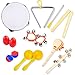Produktbild Musikinstrumente Kinder Set | Pädagogisches Musikinstrumente Set | Tamburin, Triangel, Maracas, Eierschüttlern, Klangstäbe, Handkastagnetten, Handgelenk- u. Schlittenglocken | Kinder ab 3 Jahren