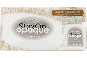 Tsukineko Imagine Crafts StazOn Tampon d'encre, Coton Blanc