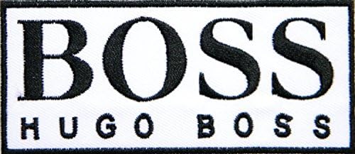 HUGO BOSS Logo Sponsor Racing Suit shirt jacket Patch Iron on Embroidered Logo Sign Badge White