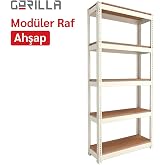Gorilla Mod&uuml;ler Raf/Ahşap/Beyaz