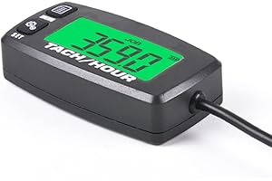 FOUNDOWN Induktive Drehzahlmesser ，Digital Betriebsanzeige ，Betriebsstundenzähler ，Motorstundenzähler Wartung des rücksetzbare für kleine Motoren Gasmotor Motorrad-Marine