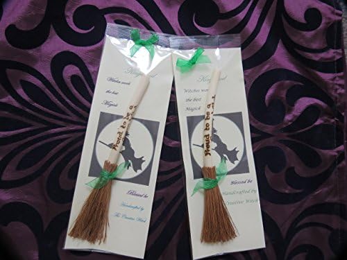 Alter broom, 'Proud to be a green Witch' x 1 broom