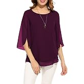 PLADO Women's and Girls Georgette Top Maroon