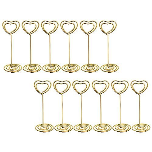 Soporte de Foto en Forma de Coraz n Dorado Clip de Nota Pinza de Papel Tarjeta N mero de Mesa para Boda 12 Piezas Soporte de Foto en Forma de Coraz n Dorado Clip de Nota Pinza de Papel Tarjeta N mero de Mesa para Boda 12 Piezas