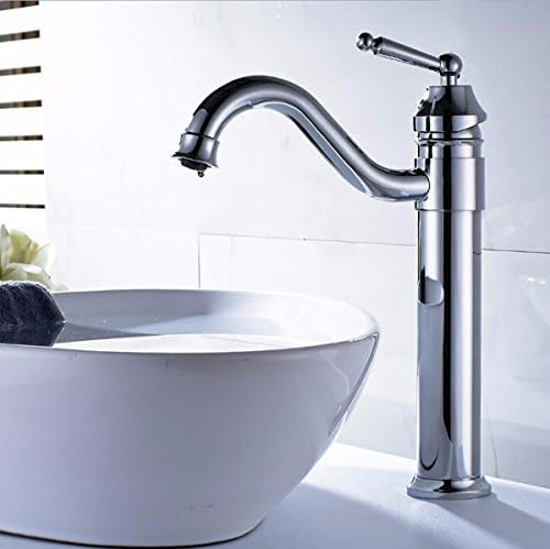 Znzbzt Antique Bathroom Sink Vessel Faucet Basin Mixer Tap The copper plating chrome bathroom basin mixer elbow on the basin of cold and hot-water faucet