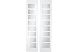 CRYFOKT 2 szt. Kratka Wentylacyjna Wentylacyjna, Prostokątna Płyta Wentylacyjna ze Stopu Aluminium, Trwała Biała Kratka Wentylacyjna, Łatwy w Instalacji Odpowietrznik (80 * 350mm)