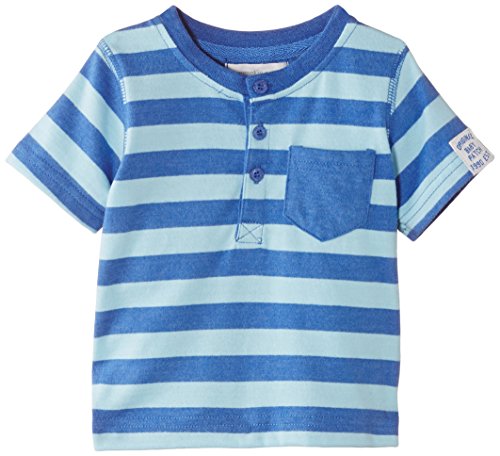 Pumpkin Patch Baby-Boys Stripe Henley T-Shirt, Regatta Blue, 6-9 Months (Manufacturer Size:6-12 Months)