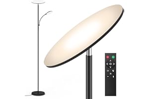 MARCTRONIC LED Lampadaire, 44W 4500LM Super Lumineux Lampadaires sur Pied Salon, Dimmable 2700K-6500K Lecture Lampadaires avec Télécommande et Contrôle Tactile, Lampadaire Haut pour Salon Chambre Bureau