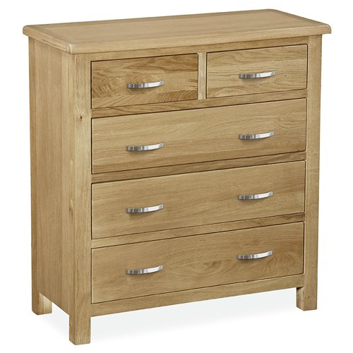 Roseland Furniture London Oak 2+3 Chest of Drawers, Beige, 90 x 85 x 38 cm Amazon.co.uk