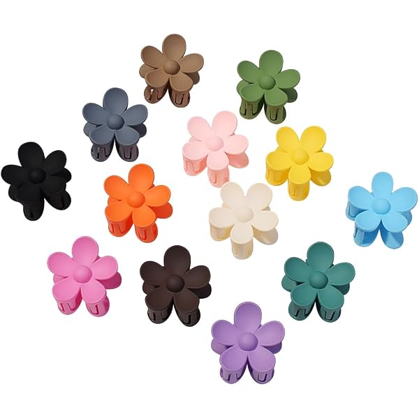20 Blumen-Haarklammern, 3,5 Cm – Bunte Kunststoff-Spangen Für Frauen & Mädchen