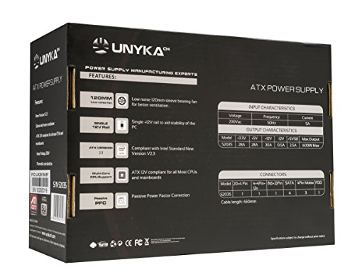 UNYKAch-52035-600W-ATX-Negro-Rojo-unidad-de-Fuente-de-alimentacin-600-W-12V33V5V5Vsb12V-28-A-30-A-28-A-05-A