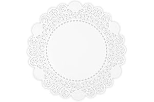 ‎HYPAFOL Hypafol Tortenspitzen 100 Stück | Rund | Spitzendeckchen für Kuchen, Torte, Snacks | Plattenunterlage aus Papier | Ideal für Gastronomie, Hochzeiten, Geburtstagsfeiern oder Catering (Ø 32 cm)