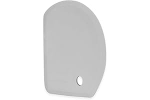 Lazymi Flexible Raspador de Masa de Silicona, Grande (15,2 × 10,9 cm) Multiusos Raspador de Repostería Antiadherente, Tazón Espátula Raspadora para Hornear Pan, Masa Fermental, Pizza (Gris)