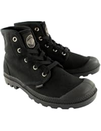 Mujer Palladium Pampa Hi Cordones Hasta Lienzo Entrenadores Alta Botín