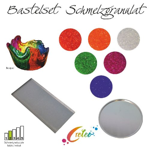 Preisvergleich Produktbild Creleo 861251 Schmelzgranulat Bastelset mit viel Zubehör