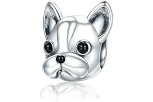YIRONG JEWELRY Abalorio de perro de plata de ley 925 con diseño de gato, diseño de camello, koala, ratón, mariposa, para pulsera Pandora, Plata de ley