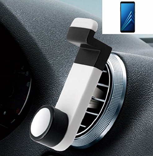 Per Samsung Galaxy A8+ (2018) Porta Telefono Smartphone monte titolare montaggio Supporto per auto Universal bianco Staffa Culla Cruscotto Facile da installare per Samsung Galaxy A8+ (2018) Semplice, funzionale, sicura, confortevole, universalmente - K-S-Trade(R)