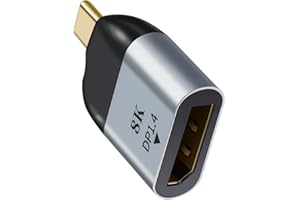 Sharelove USB C to DisplayPort Adapter, 8K@60Hz 4K@120/144Hz 2K@166/240Hz Aluminium Alloy USB C Thunderbolt 5 4 3 to DP 1.4 Adapter for MacBook Pro/Air iMac iPad iPhone 16 15 Dell XPS