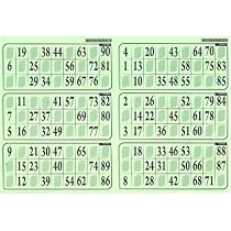 Plaque 6 grilles loto 90 numeros, standard, Jaune, 29x20cm - Carton rigide epaisseur 1mm - Accessoire Jeu - Set materiel et carte | Rakuten