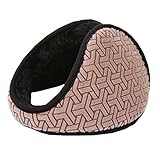 Unisex Fleece Earmuffs Foldable Ear Muffs Winter Outdoor Earmuffs (Coffee)