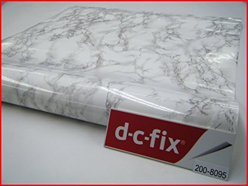 d-c-fix® Marble White/Light Grey 300x67.5cm Sticky Plastic Self Adhesive Vinyl Contact Paper 200-8095