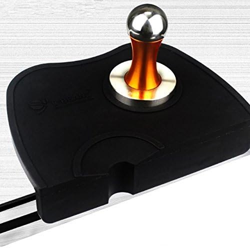Espresso Coffee Tamp Mat. Fluted Silicone Coffee Tampering Corner Pad Mat Tool With Dropped Edge Made For Baristas With Non-Slippery Food Safe Silicone