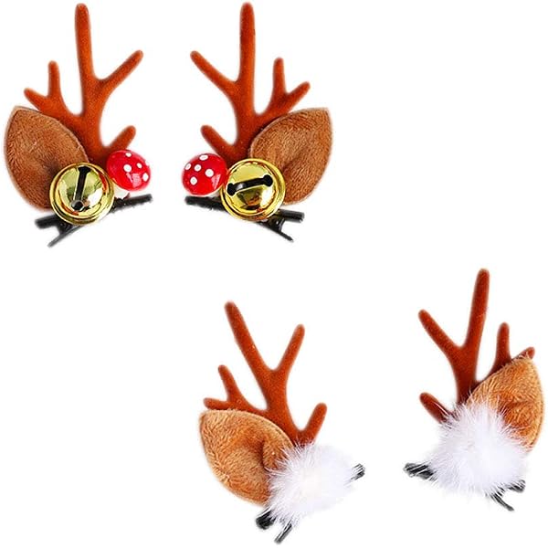 Rentiergeweih-Stirnband - Weihnachtskostüm, Aus Plüsch & Kunststoff, Für Erwachsene & Kinder