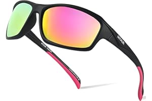 Myiaur Polarized Sports Sunglasses for Women UV Protection Mirrored Lens Sturdy Stylish Lightweight Wrap Around Shades M8165