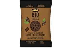 Mielizia BIO - Frollini Biologici al Cacao con Gocce di Cioccolato - Monodose (2 Frollini) - 16g x 100 pz
