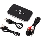 CR19 Kablosuz 2in1 A2DP Bluetooth 5.0 Ses Adapt&ouml;r&uuml; Alıcı-Verici Transmitter-Receiver Ara&ccedil; 3.5mm Aux RCA Kablo