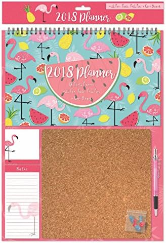 Flamingo Corkboard Calendar 2018