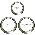 DELTA®Stainless Steel Gas Stove O Ring for Burner|1Small 70MM + 2Big 80MM|Replacement Parts|Competible for All Brands Gas Stove|Manual Ignition Gas Stove(SS788)