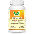 VitaRuhe Vitamin A 3330 IU - High Potency Retinyl Acetate, Natural & Non-GMO, 90 Capsules