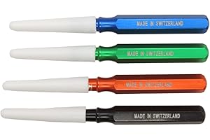 KD89 Horotec MSA17.000-04 - Set di 4 pezzi di olio svizzero in alluminio, multicolore