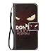 Produktbild Anlike Hülle für iPhone 5 5S 5G / iPhone SE PU Leder Flip-Case / Brieftasche / Wallet Etui /Lederhülle / Handy Schutzhülle / Bookstyle Cover / Handy Zubehör / Lederhülle / Handyhülle mit Bookstyle mit Standfunktion Kredit Kartenfach {Ärger -Don't touch my phone}