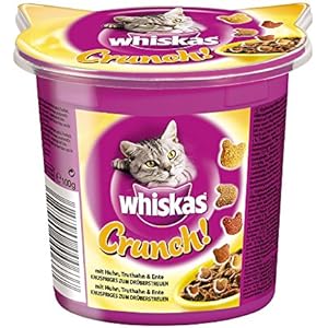 [Gesponsert]Whiskas Crunch für Katzen aller Altersklassen / Snack mit extra Vitaminen / Huhn, Truthahn und Ente / 5er Pack (5 x 100 g)